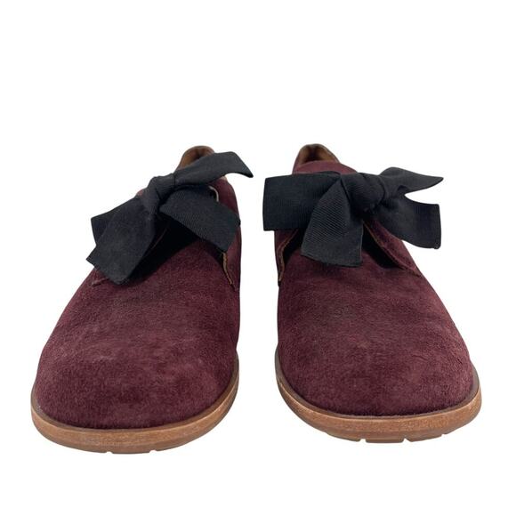 Kork-Ease Beryl Bow Suede Oxford in Burgundy Size 8.5 - Picture 4 of 11